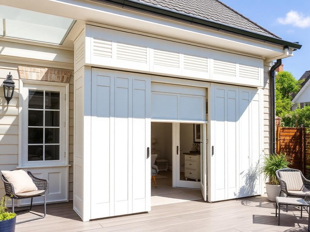 Aluminium shutters on a modern home